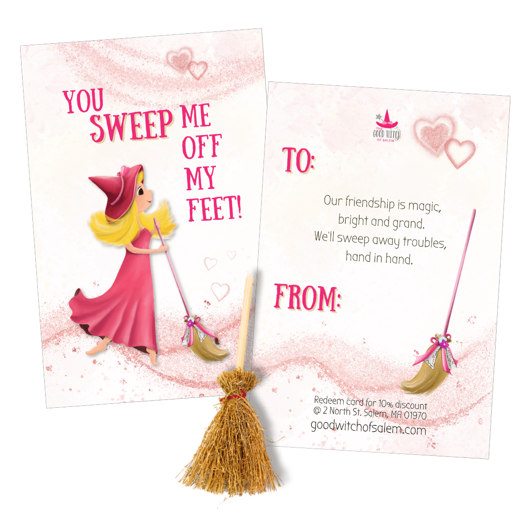 Friendship Cards| "You Sweep Me Off My Feet" Witch’s Broom| DIGITAL DOWNLOAD | The Good Witch of Salem®