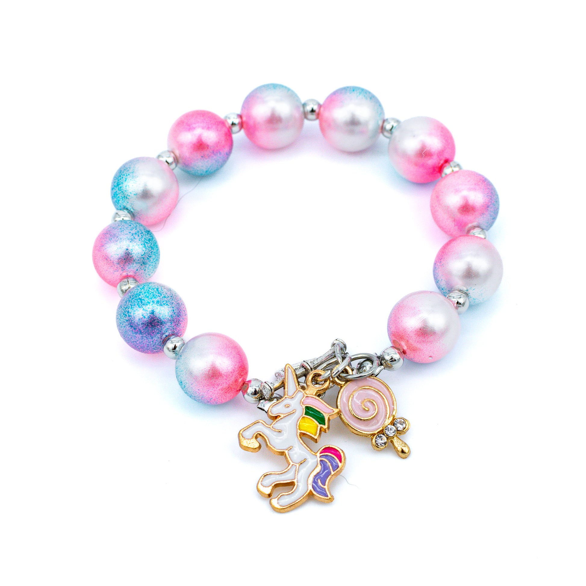 Good Witch Aura Unicorn Beaded Charm Bracelet for Children