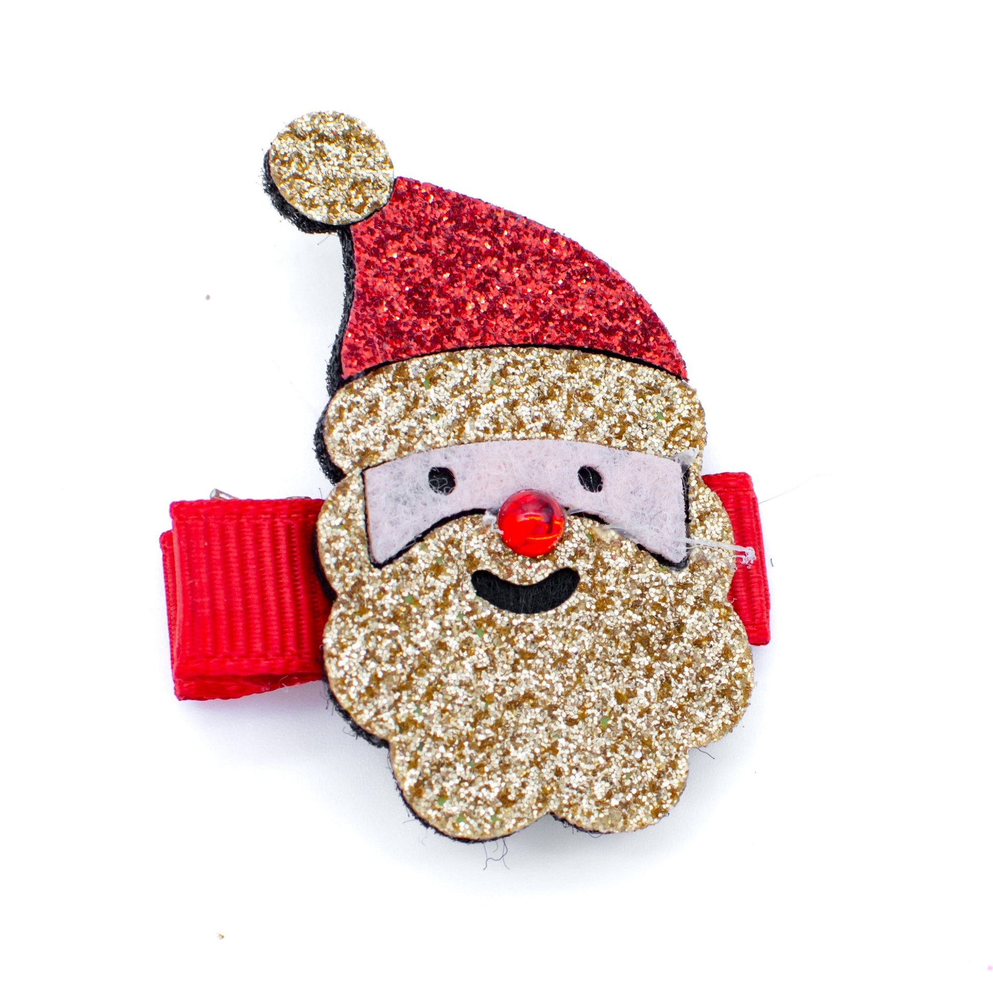 Christmas Sparkly Santa Hair Clip for Kids | Good Witch of Salem®