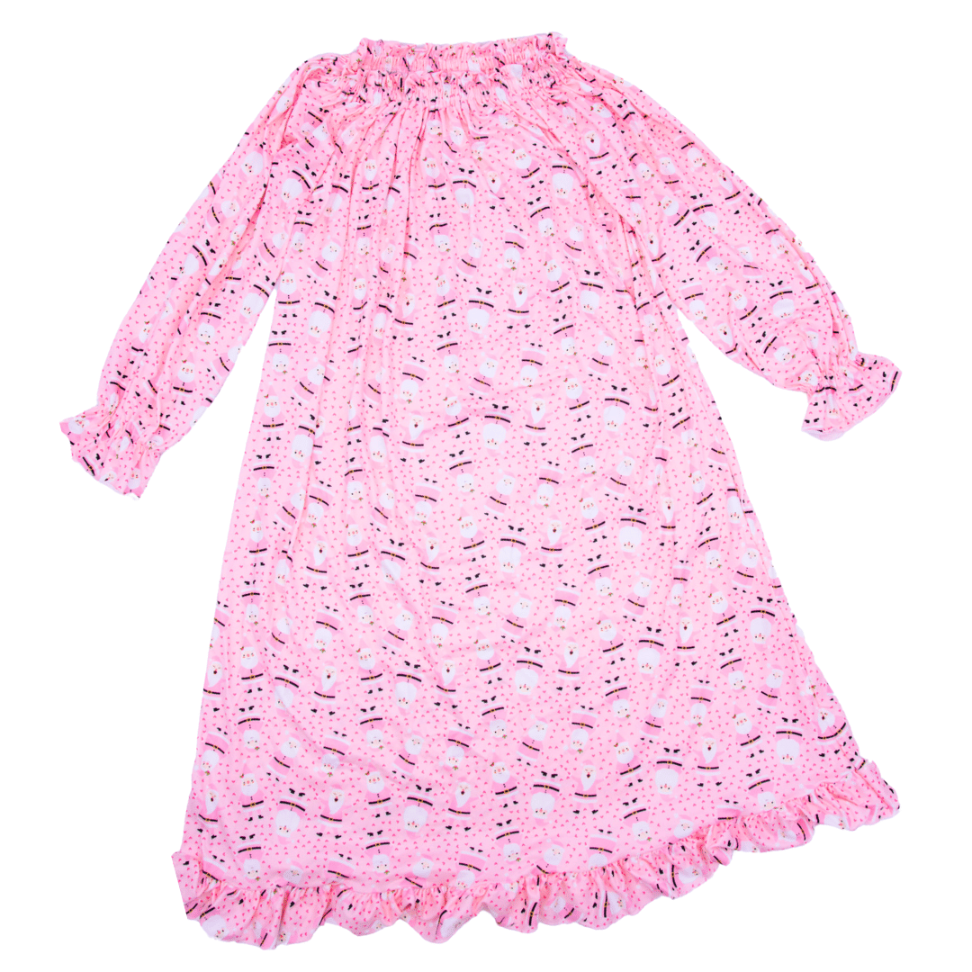 Santa Loves Pink Child Pajama Night Gown | Good Witch of Salem®