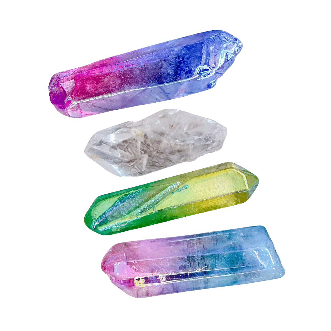 Aura Quartz Crystals: Specialty Pack of Four (4) | The Good Witch of Salem®