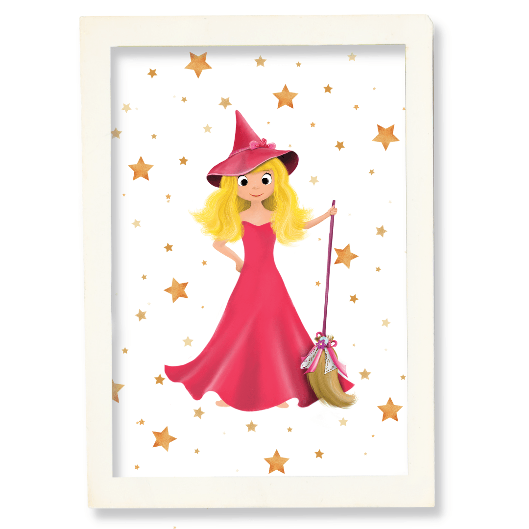 Good Witch of Salem Art Print | Standing Broom