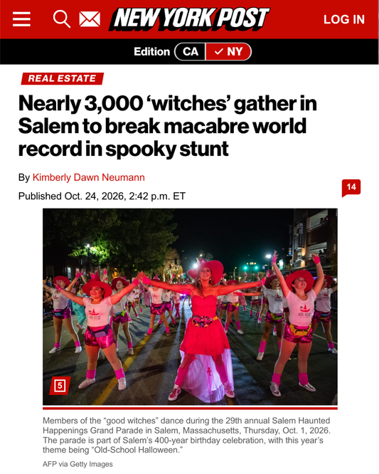 The Good Witch of Salem Appears in New York Post Parade Photography