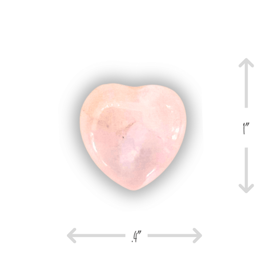 Mini Rose Quartz Heart Crystal