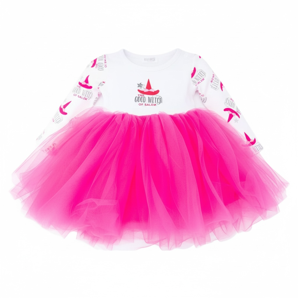 Child Hot Pink Logo Tutu Dress | Good Witch of Salem®