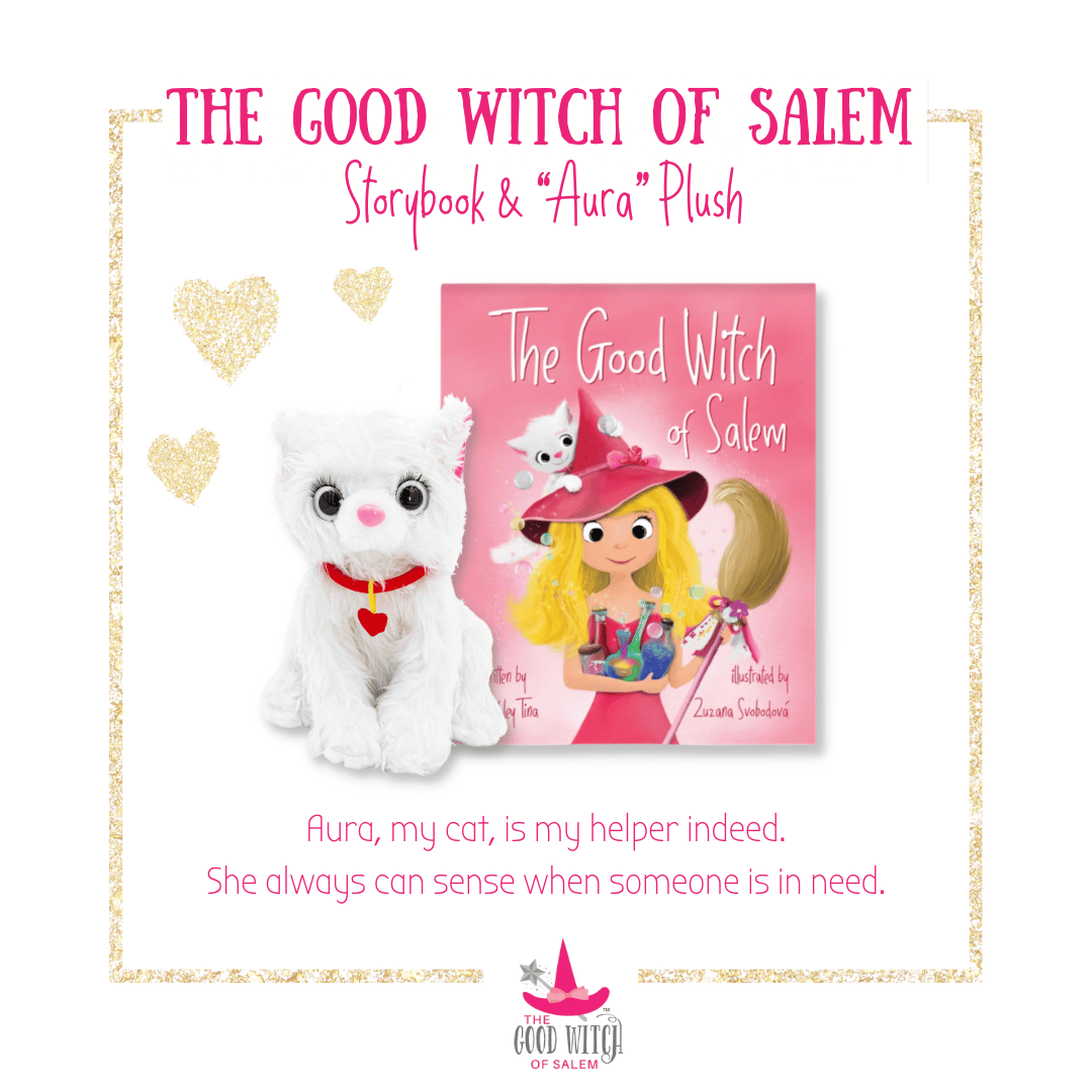 Aura Cat Plush and Paperback Book | The Good Witch of Salem®