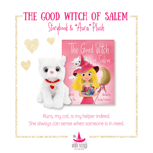 Aura Cat Plush and Paperback Book | The Good Witch of Salem®