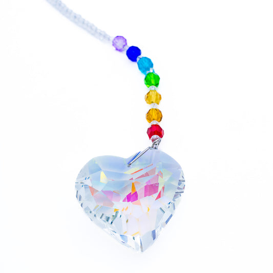 Healing Heart Rainbow Chakra Hanging Crystal | The Good Witch of Salem
