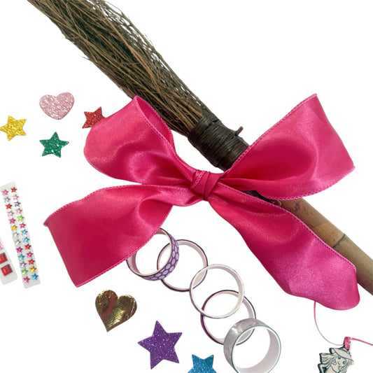 DIY Broom Decorating Kit Hot Pink | From The Good Witch of Salem®