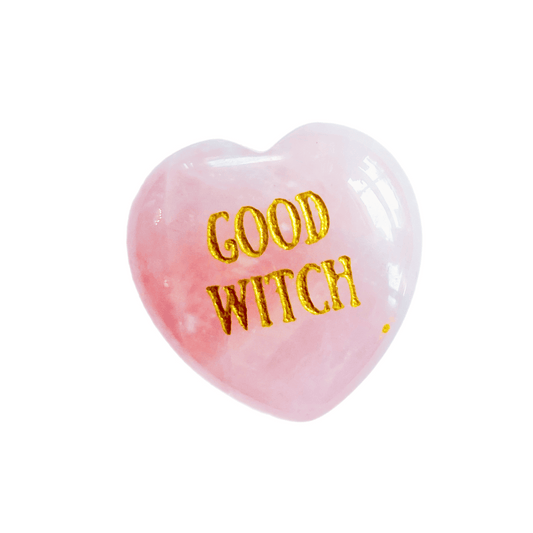Good Witch Rose Quartz Heart