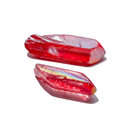 Red Aura Quartz Crystal | Ruby | Energy