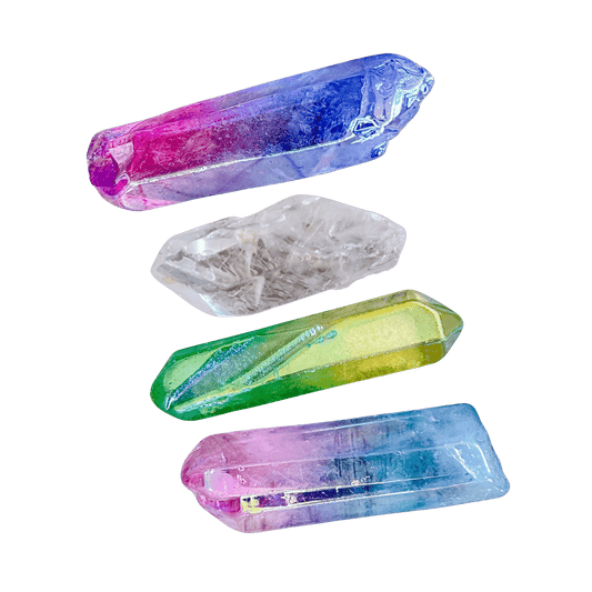 Aura Quartz Crystals: Specialty Pack of Four (4)