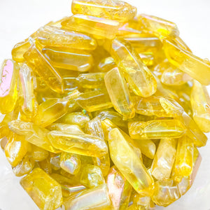 Yellow Aura Quartz Crystal | Topaz | Healing