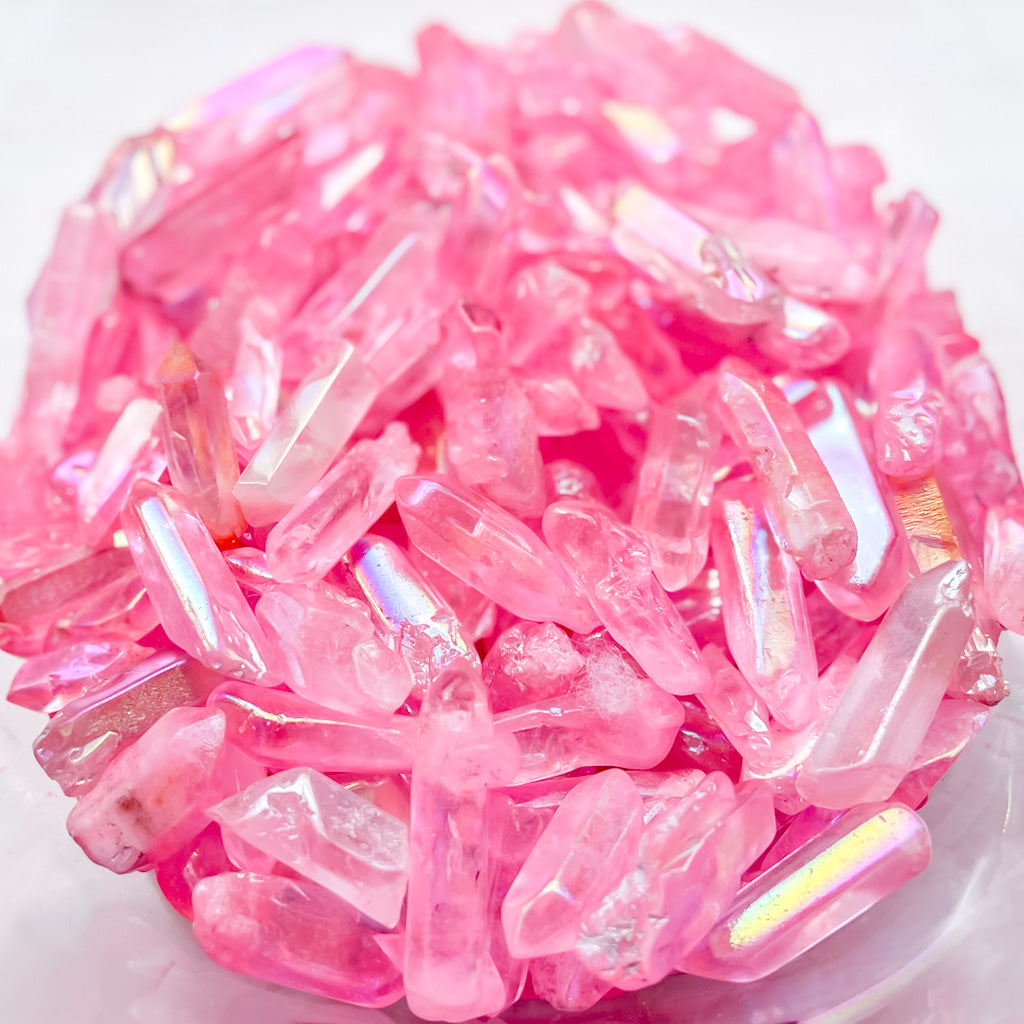 Pink Aura Quartz Crystal | Rose Quartz | Love | Good Witch of