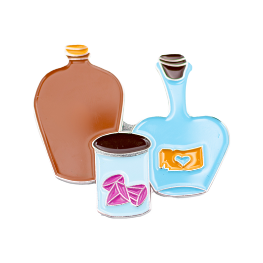 The Good Witch of Salem Enamel Pin | Potion Bottles